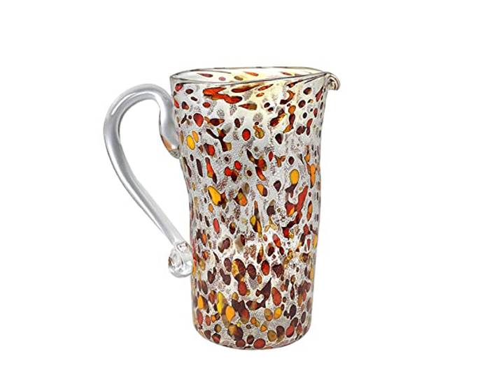(Karaffe Rialto) Murano Karaffe Rialto/Acquario Gläser 2er Set. Hochwertige Handarbeit - Exklusive Erzeugnisse des Kunsthandwerks