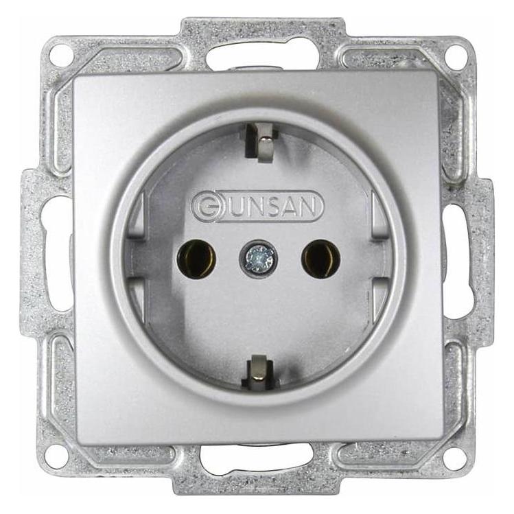 Gunsan Visage Steckdose Unterputz Silber (31793548)