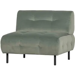 Sessel Lloyd Samt, modernes Design, weich gepolstert, Mint, Metallgestell Schwarz