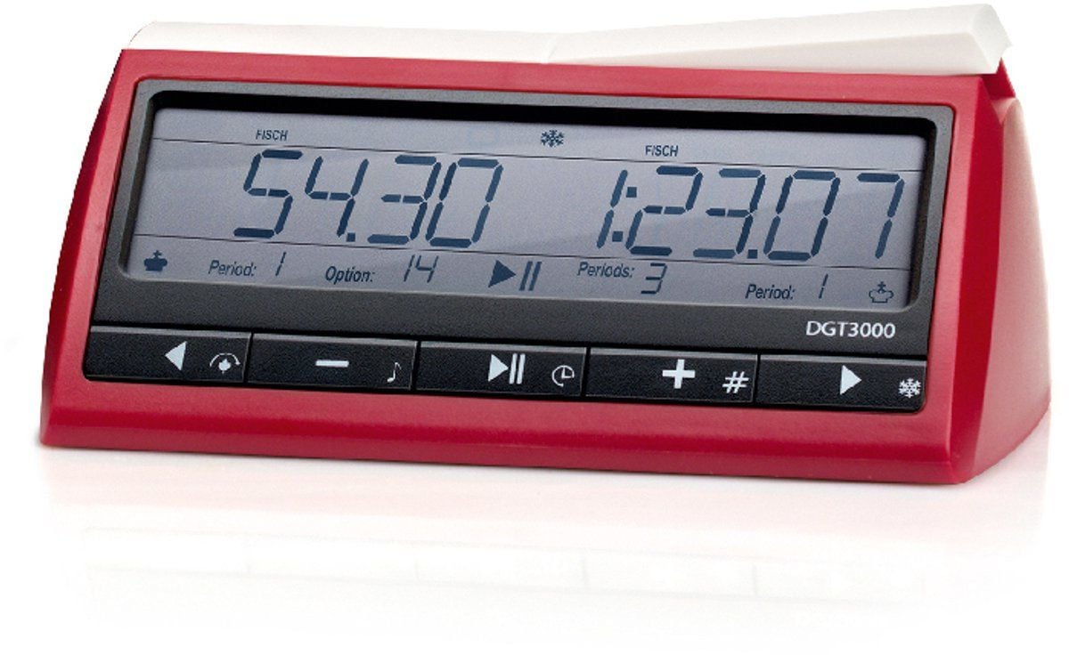 Digital Game Technology DGT 3000 Schaakklok - Rood