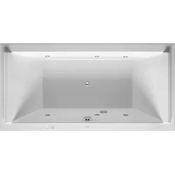 Duravit Starck Whirlpool, Einbauversion, 2 Rückenschrägen, Ab- und Überlaufgarnitur chrom, Jet-System, 1800x900mm, 760339000JS1000