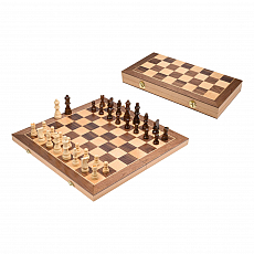 Philos Schachkassette - Feld 40 mm - mit zusätzlichem Damenpaar (2 Damen pro Farbe) 299896