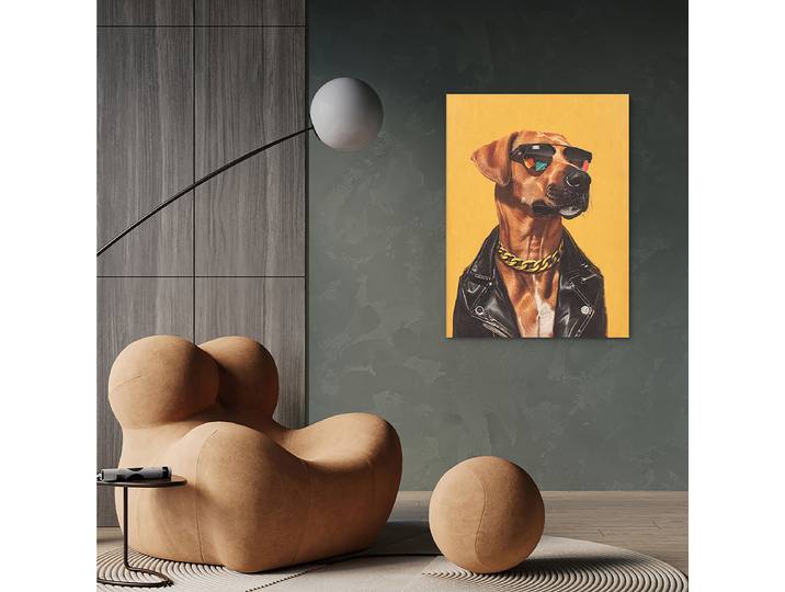 Leinwandbild Cool dressed Ridge Mischgewebe Braun 60 x 80 x 3cm