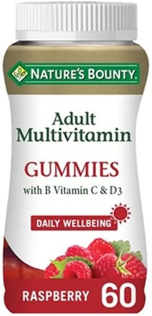 Natures Bounty MULTIVITAMÍNICO ADULTOS GUMMIES 60 Gomas Laranja Framboesa