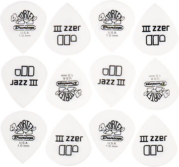 Dunlop Tortex Jazz III White 1,00