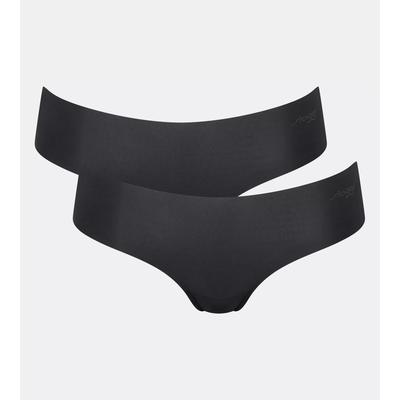 Hipster SLOGGI "ZERO Microfibre 2.0", Damen, Gr. M, schwarz, Single Jersey, Obermaterial: 76% Polyamid, 24% Elasthan, körpernah, Unterhosen, nahtlos, unsichtbar, ultraleichte Mikrofaser