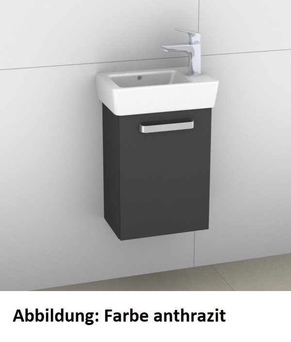 Artiqua 413 Waschtischunterschrank für Renova Compact 276140, 276240, Graphit Struktur quer, 413-WUT 413-WUT-K134-R-7098-401