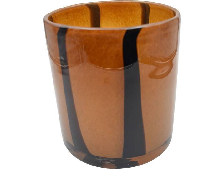 Windlicht Urban braun Glas H 16 cm - Windlicht