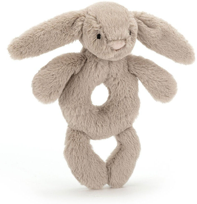 Jellycat Bashful Bunny Ring Rattle 18cm x 8cm x 2cm