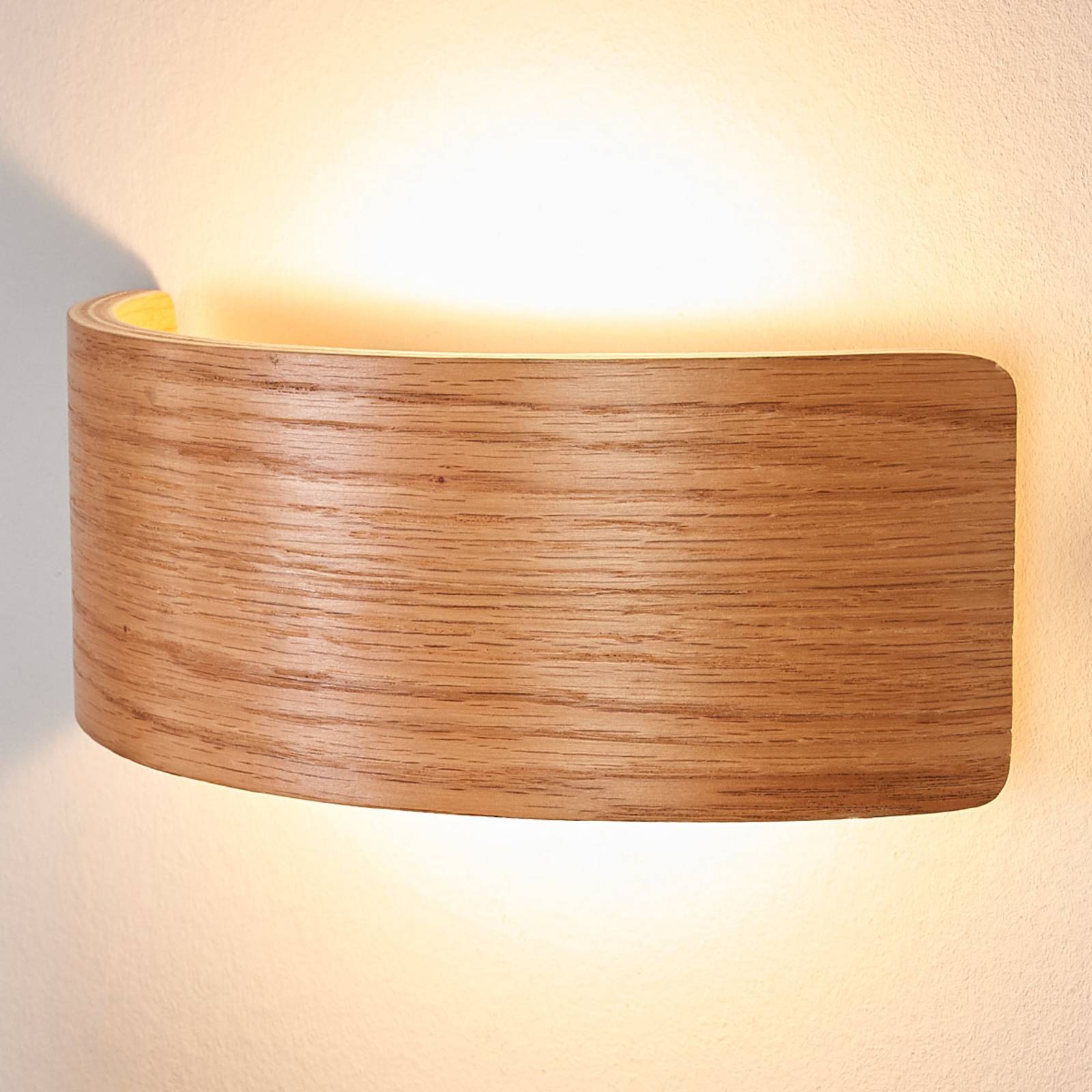 Wooden Wall Light Rafailia Lindby, Dark wood, Living / Dining Room, Wood, Modern, Wall Light