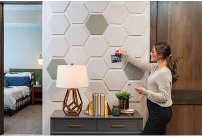 Felt Right Honeycomb   Sound Dampening Pinnable Tiles