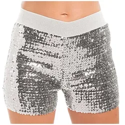 Pailletten-Hotpants, silber