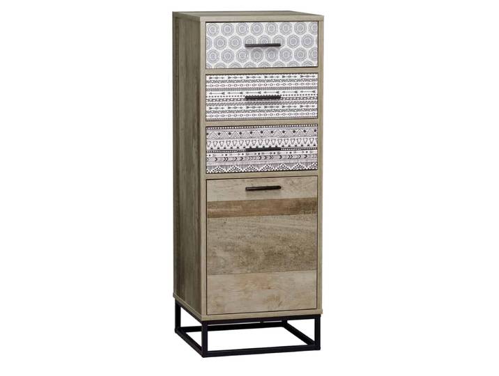 MiaMöbel Highboard 'Benton' MDF, Metall Modern Indien Indisch