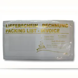 VEPATIM 1000x Versandtasche *Lieferschein/Rechnung* "Weihnachten" DIN Lang