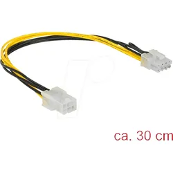 DELOCK 85535 - Kabel Power PCIE 6 Pin Bu > 8 Pin St PCIE 30 cm
