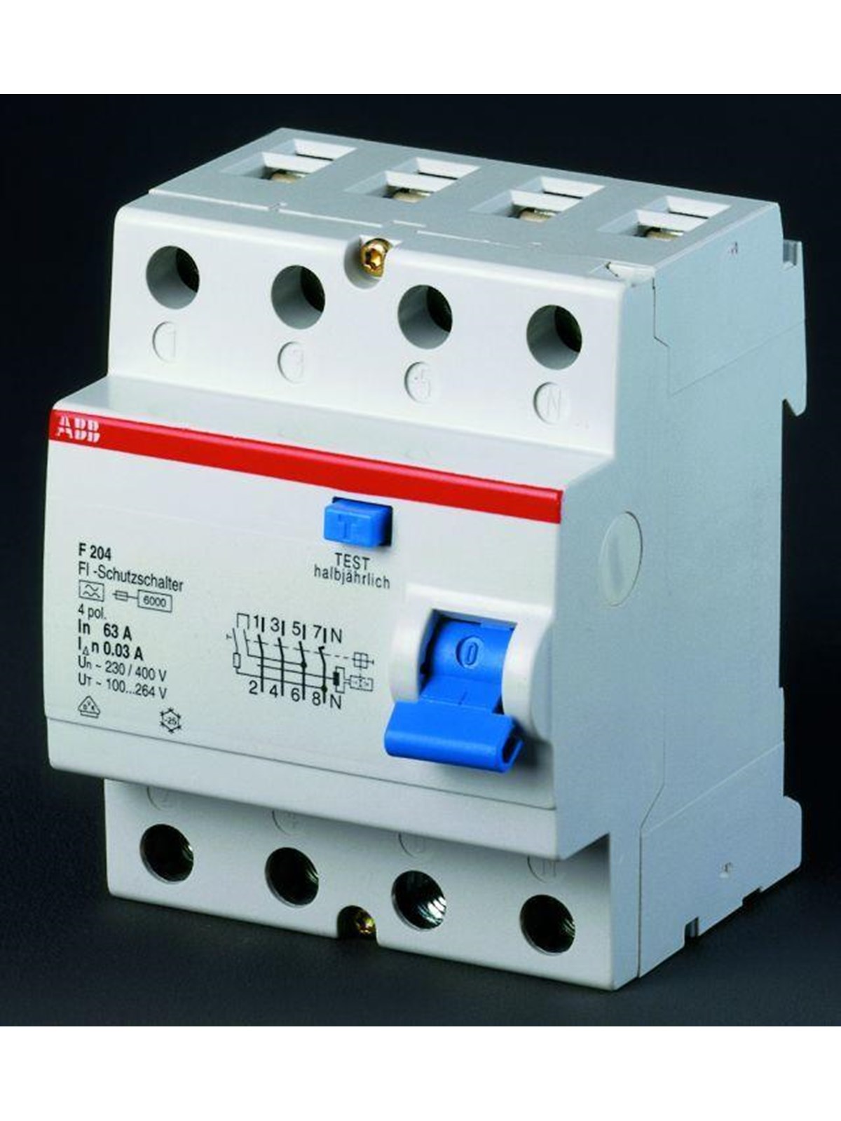 ABB F204 A-63/0.03 Fehlerstrom-Schutzschalter