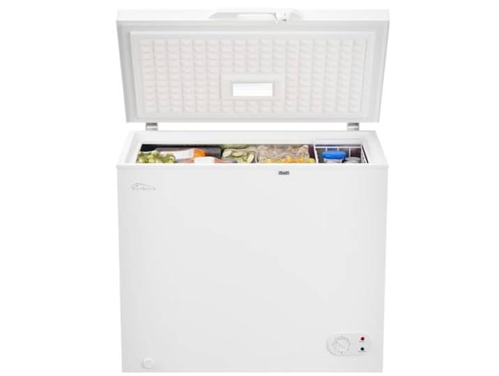 Tronitechnik® Gefriertruhe Kühltruhe BORGAR PRO mit 2in1 Gefrier- und Kühlfunktion 210 Liter, 223kwh/Jahr, 85cm hoch, geringe Lautstärke LED-Licht Rollen Kindersicherung durch Schloss Weiß