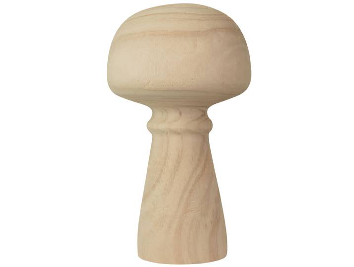 Deko Figur Pilz aus Pauwloniaholz, Holz Dekoration Pilz, braun, 15 x 27 cm