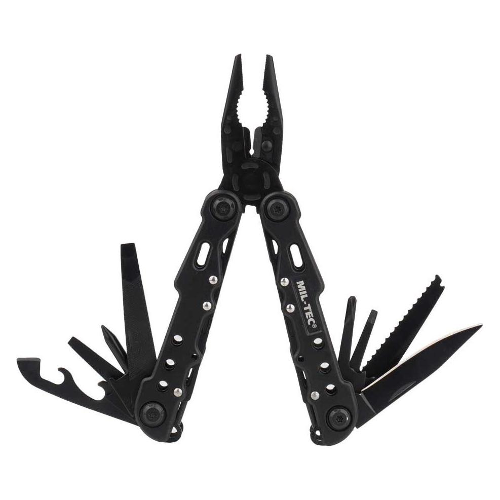 Mil-tec - Narzędzie multitool Black duże z etui - (49676219)