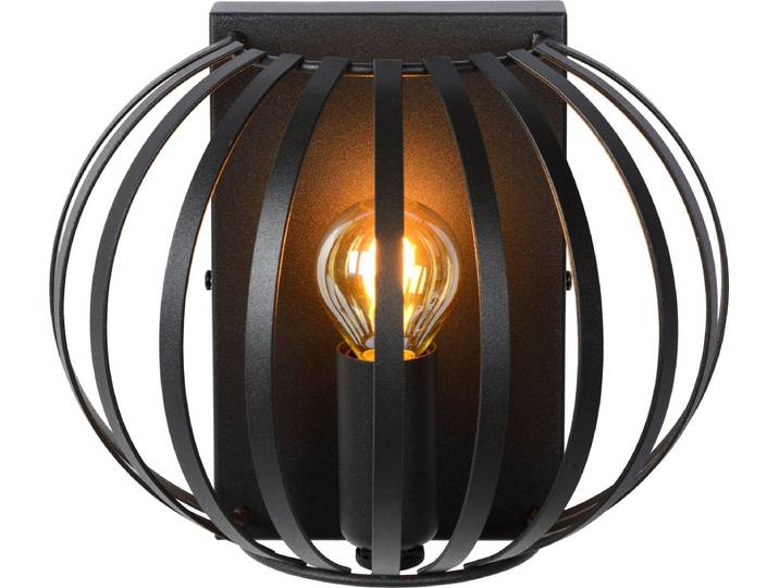 Lucide MANUELA - Wandlamp - 1xE14 - Zwart