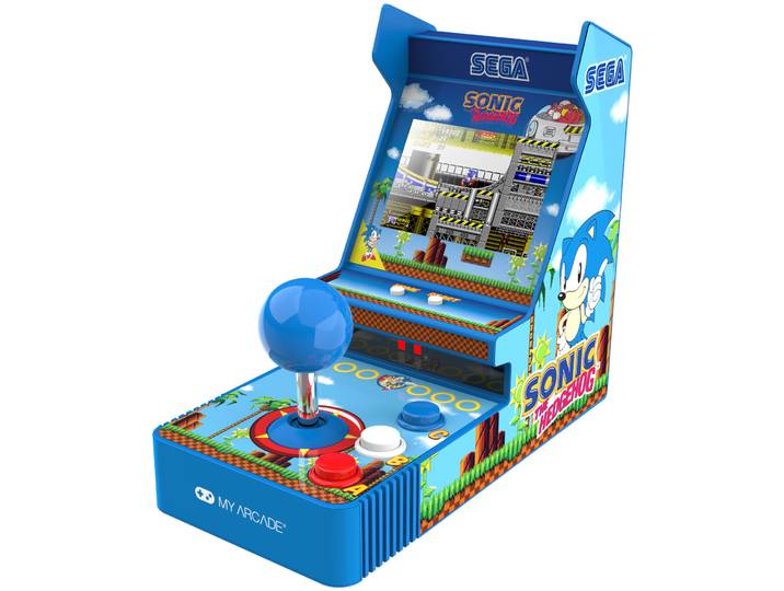 MYARCADE Retro Konsole Joystick Player Sonic The Hedgehog , blau, B:12,07cm H:21,92cm T:21,92cm, Spielekonsolen, Retro Konsole