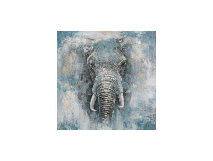 Handbemaltes Bild „Elefantenkopf“ 100 x 100 cm Multicolor Crea Collection