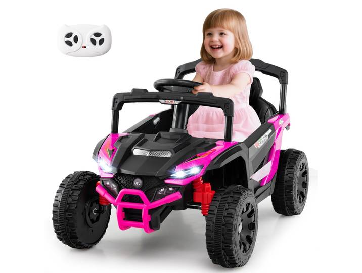 Kinderen 12V Elektrische auto met Afstandsbediening Elektrische UTV-truck Kinderauto Kinder Voertuig Roze