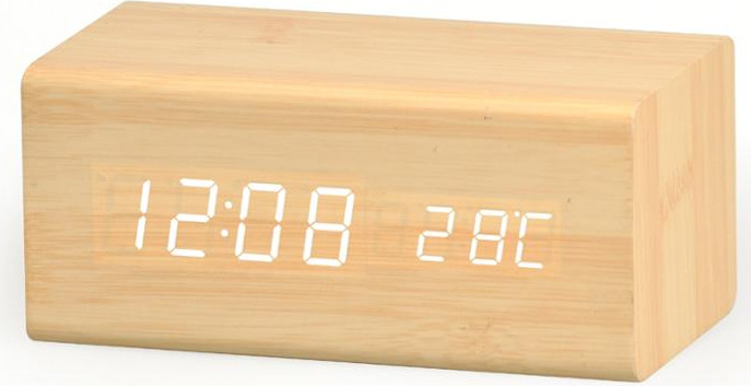 INF Digitale LED-wekker Champagne