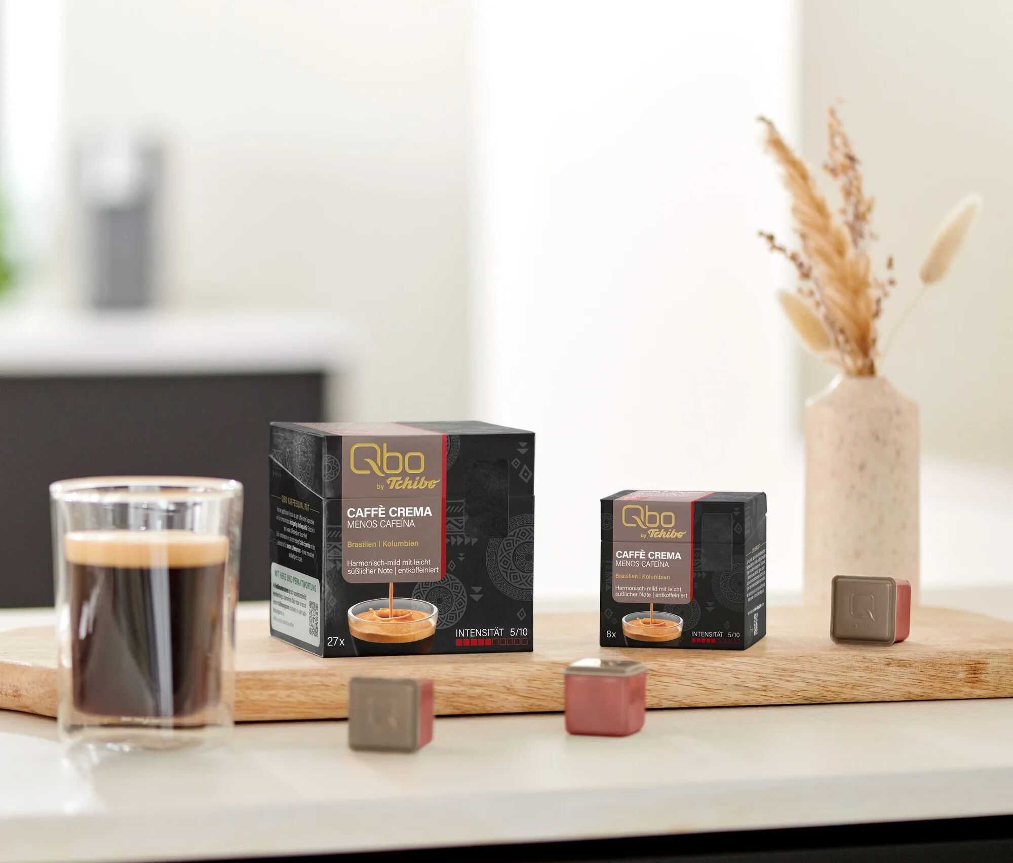 Qbo Caffè Menos Cafeína - 27 Kapseln - Intensität: 5/10