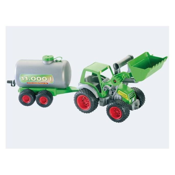 Blankenburger Wader Quality Toys Farmer Technic Traktor + Frontschaufel+Fassanhänger (37763)