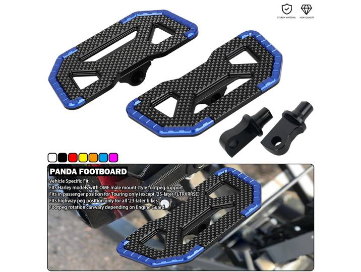 Repose-pieds conducteur/passager pour Harley Sportster/Softail/Dyna/Touring, tous avec supports de repose-pieds de type montage mâle