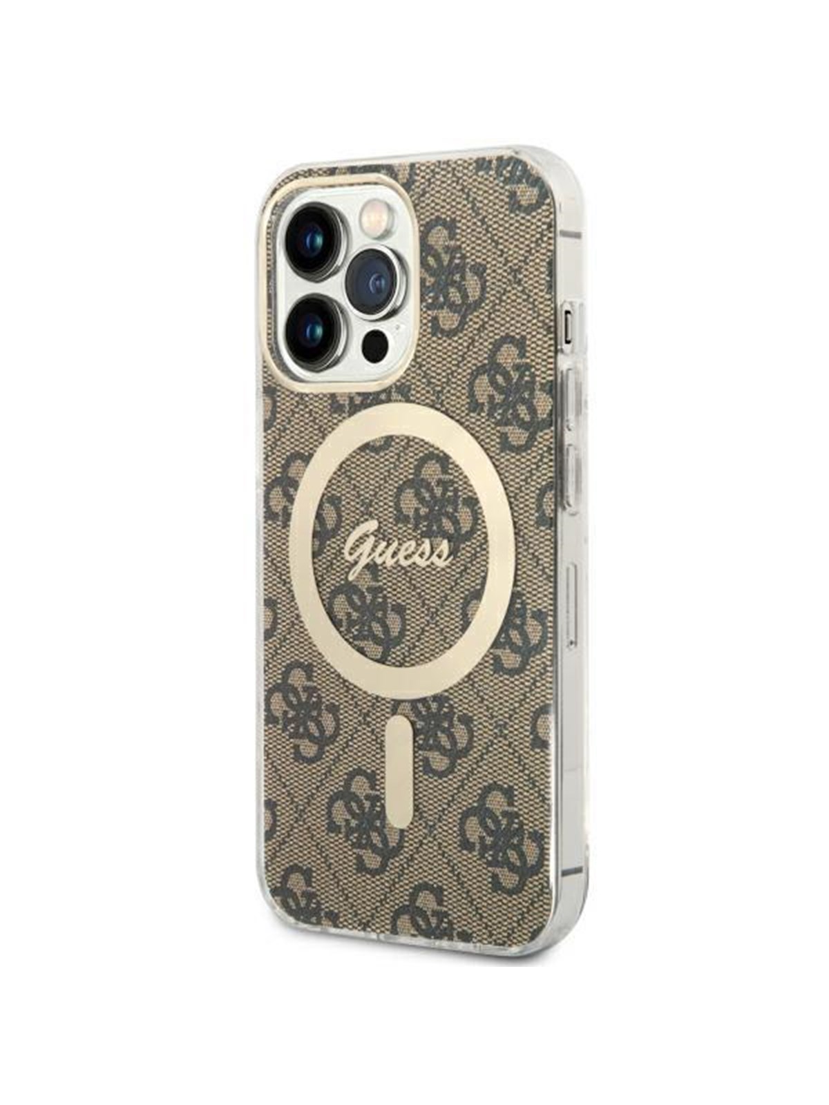 GUESS GUHMP13LH4STW iPhone 13 Pro / 13 6.1" brown/brown hardcase 4G MagSafe