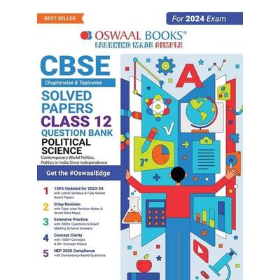 Oswaal CBSE Chapterwise & Topicwise Question Bank Class 12 Political Science Book (For 2023-24 Exam), Taschenbuch von Oswaal Editorial Board, Oswaal