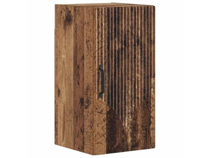 KTHLBRH Hoorn 4-teiliges Badezimmermöbel-Set aus Holz mit Wandschrank Feuchtigkeitsbeständig, umkehrbare Türen, Wandmontage, kompakte Lagerung