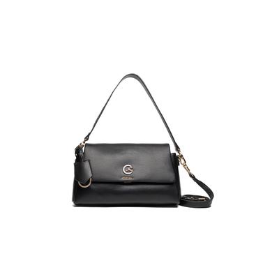 Schultertasche GATTINONI "Denise Flap Bag. Damen", Damen, Gr. B/H/T: 7cm x 21cm x 7cm onesize, schwarz, Polyurethan, Taschen Schultertasche, Schultertasche Damen, Abendtasche, Fashion, Lifestyle, Sale
