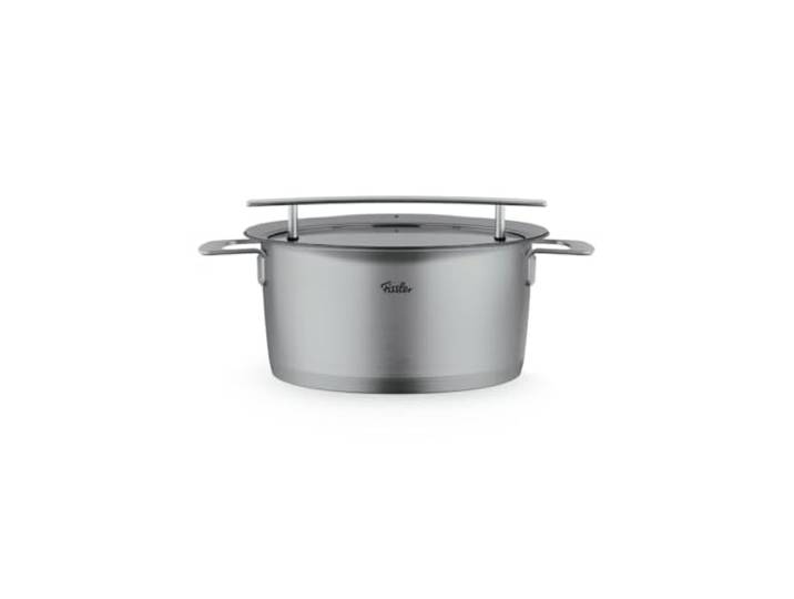 Fissler Phi Collection® Kochtopf (Ø 24 cm, 5,1 L) mit Glasdeckel, Edelstahl-Topf, CookStar® Boden, für Induktion und alle Herdarten, spülmaschinengeeignet, Made in Germany