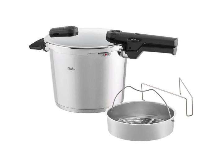 Fissler Schnellkochtopf VITAQUICK, Edelstahl, silber, 25 cm hoch, 44 cm breit, rechteckig, modern