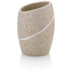 Kela Zahnputzbecher Talus Polyresin Beige