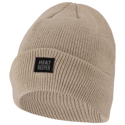 Strickmütze HEATKEEPER, Jungen, beige (camel), Kunstfaser, Mützen Strickmütze, Thermo Herren Mütze, Perfekte Kombi von Thermo und Mode.