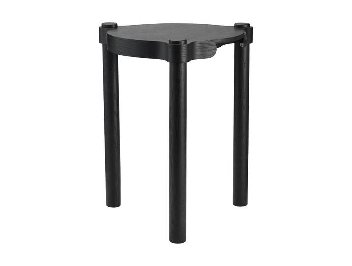 Cooee Design Woody tabouret rond Chêne teinté noir, Ø38x46 cm