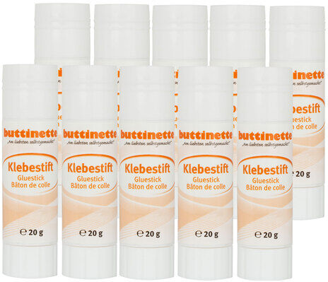 buttinette Klebestift, 20 g, 10 Stück