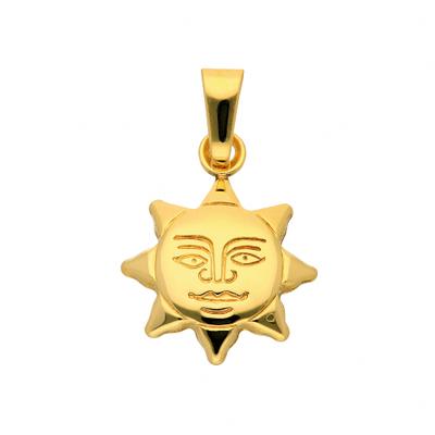 Kettenanhänger ADELIA´S "Damen Goldschmuck 333 Gold Anhänger Sonne", gold, Schmuckanhänger, Damen, Gold, Kettenanhänger, 333 Gold Goldschmuck für Damen