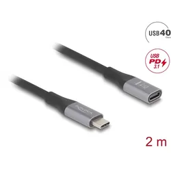 DELOCK USB 40 Gbps Verlängerungskabel USB Type-C St > Bu 2m