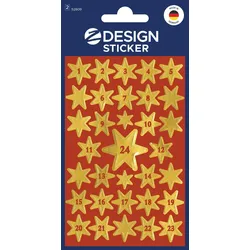 AVERY Zweckform Aufkleber Weihnachten, gold