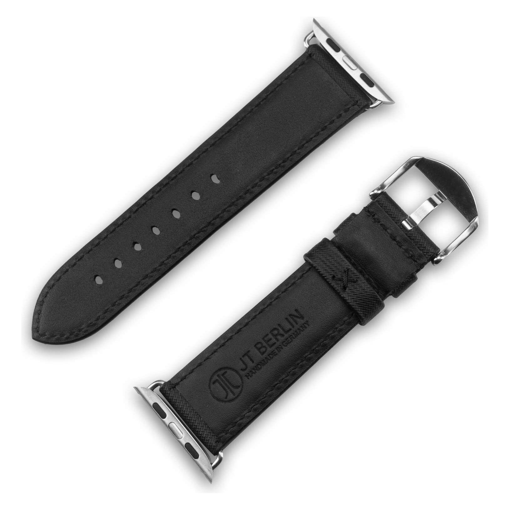 JT Berlin Watchband Wannsee (22 mm, Edelstahl, Leder, Nytech) (10842)