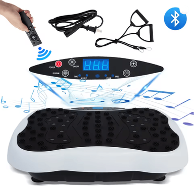 Inspire Essentials Full Body Vibration Plate Exercise Machine With Resistance Bands And Remote white