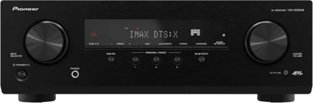 Pioneer VSX-835, 7.2 Kanäle, Surround, 135 W, 0,08%, 200 mV, 4 - 16 Ohm