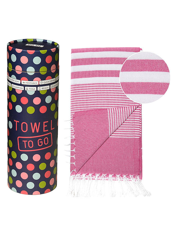 Strandtuch "Towel To Go - Malibu" in Pink - (L)175 x (B)100 cm - onesize