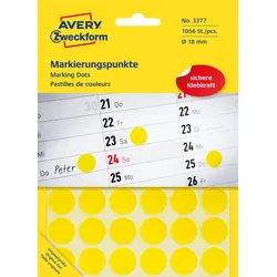 AVERY Zweckform Klebepunkte Ø 18,0 mm gelb