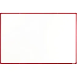 Whiteboard, Magnettafel, mit Keramikoberfläche boardOK, 1800 x 1200 mm, roter Rahmen